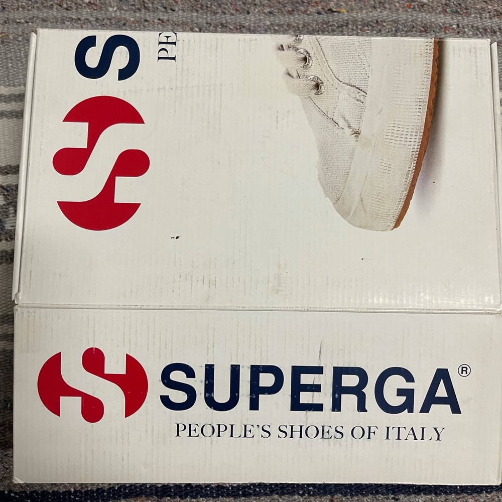 SUPERGA WHITE MULTI PLAID SNEAKERS NWT SZ 6 - Picture 6 of 7